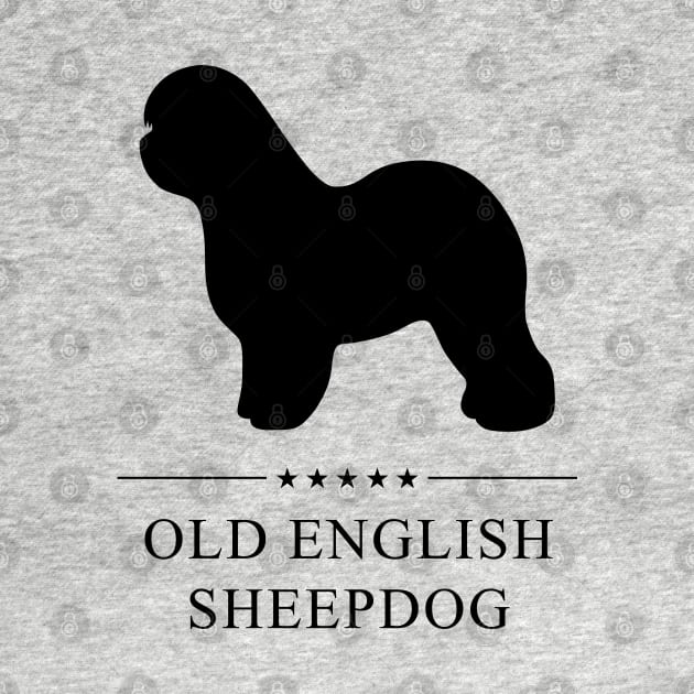 Old English Sheepdog Black Silhouette by millersye